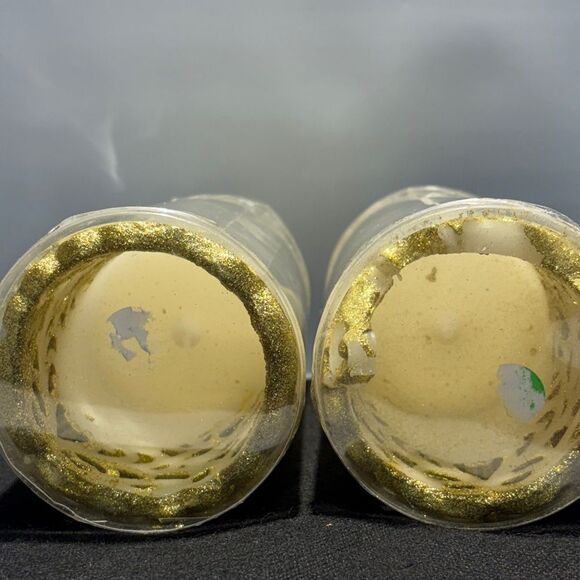 Impressions Flameless LED Pillar Candles - White and Gold - Picture 7 of 9